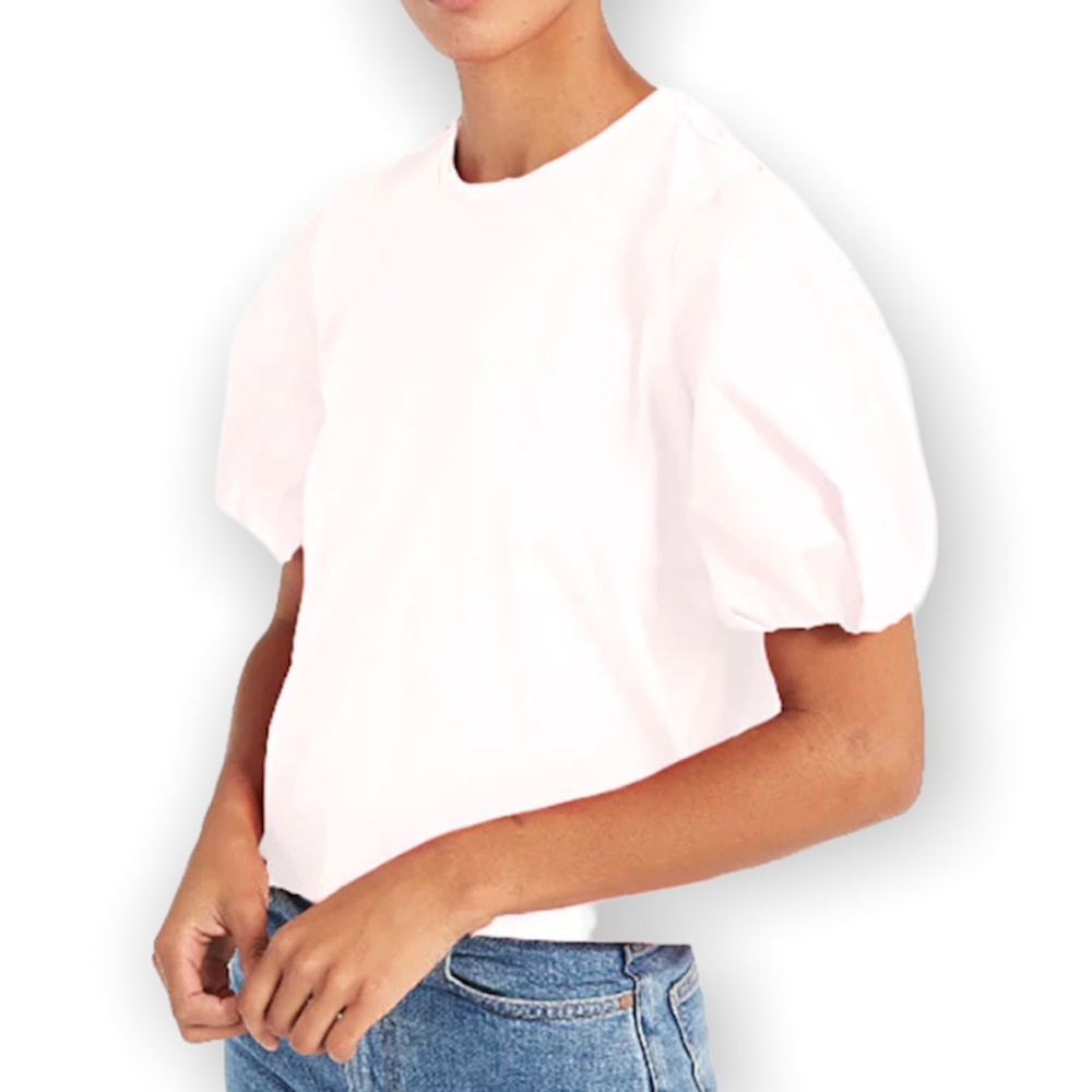 Milly Monica Jersey Poplin Combo Tee - Picture 4 of 14